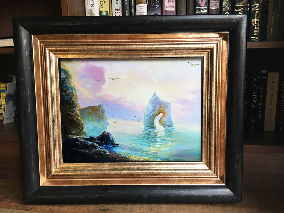 Thumbnail: The Golden Gate. Framed. Gold-Bronze-Black luxury frame