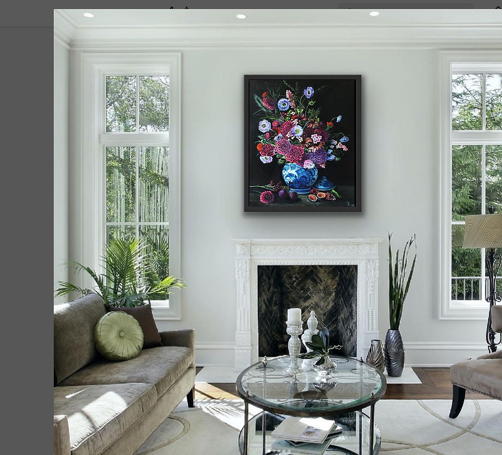 Thumbnail: Flower bouquet in a blue vase