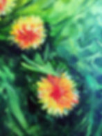 Dandelions. Original oil painting
