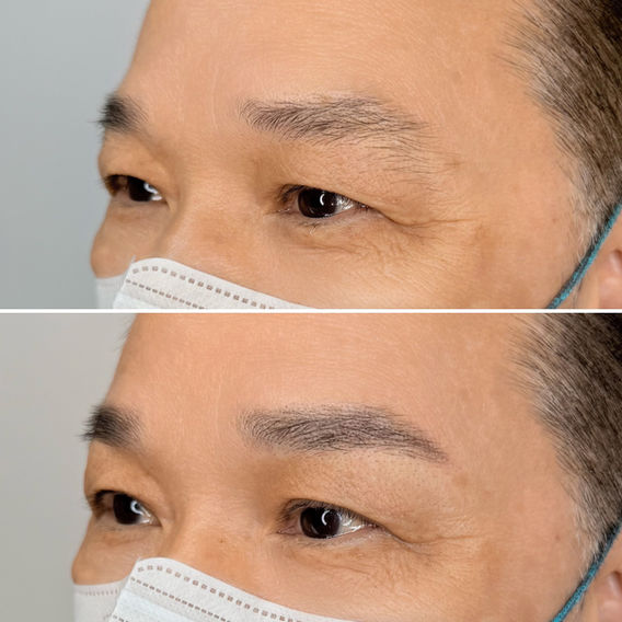 自然霧眉的漸層毛流