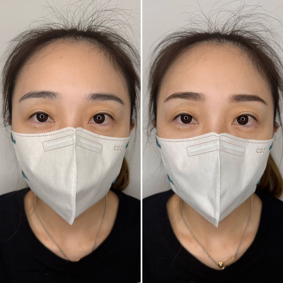 改造後的眉型讓她整張臉散發出穩定與自信