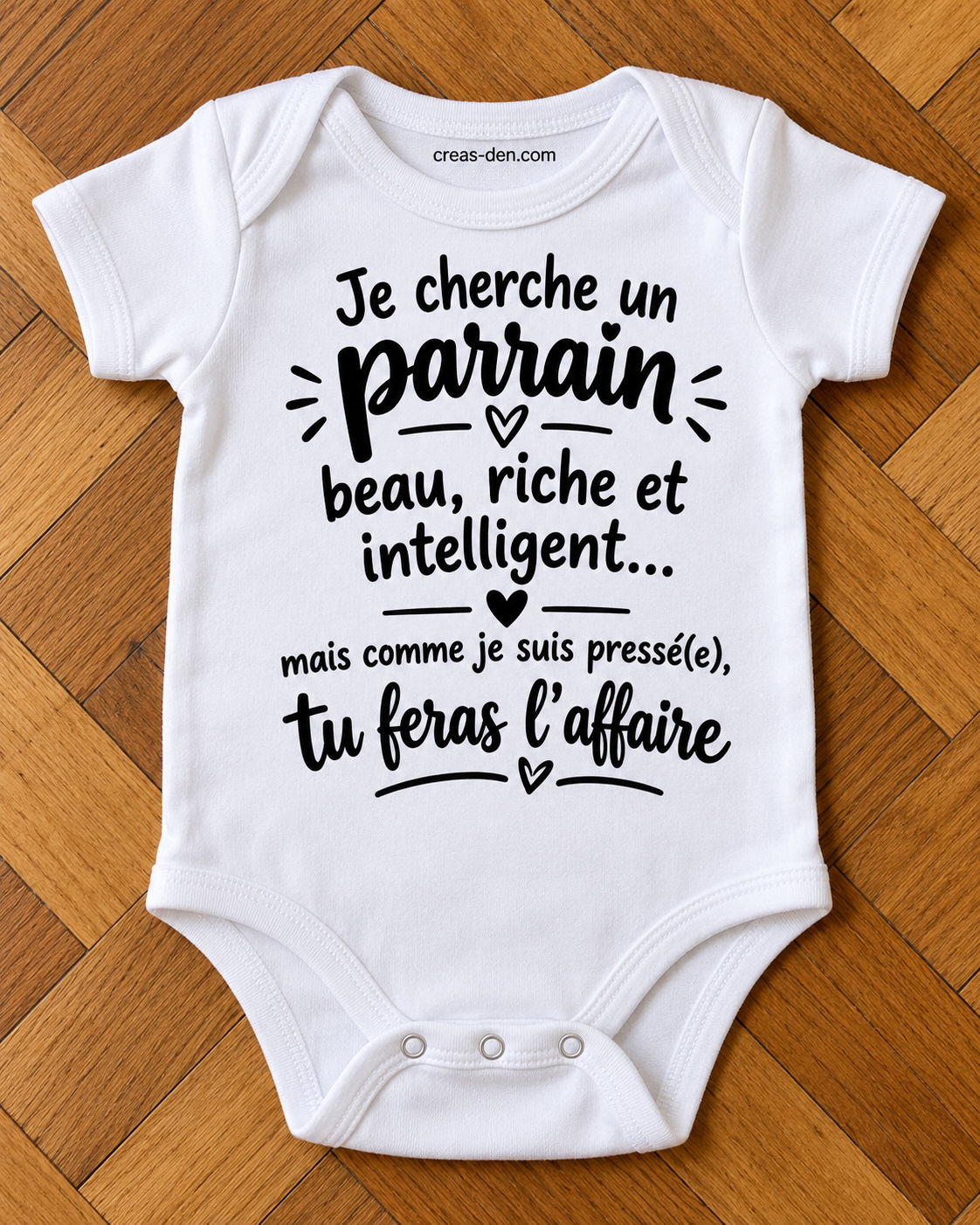 BODIE ou T-SHIRT enfant humour demande parrain »