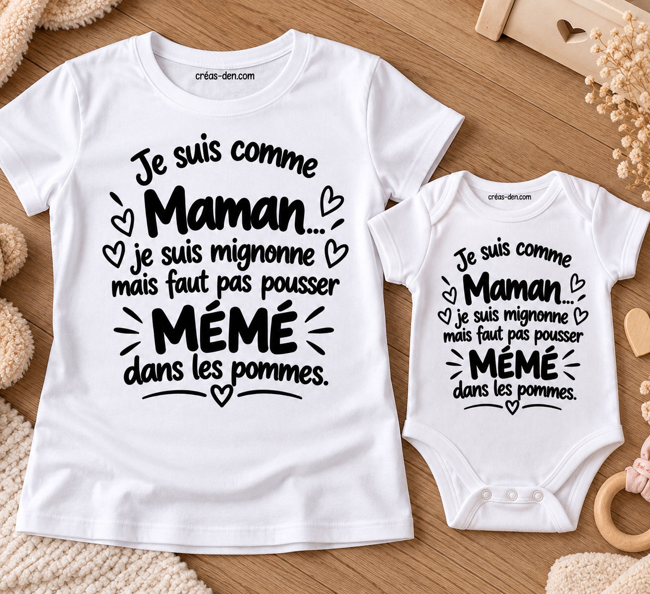 BODIE ou T-SHIRT enfant humour « POMMES »