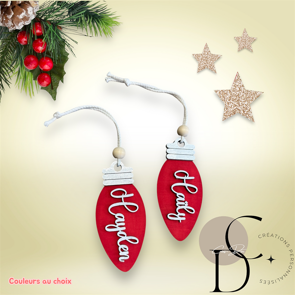 Ornement de Noël forme lampe