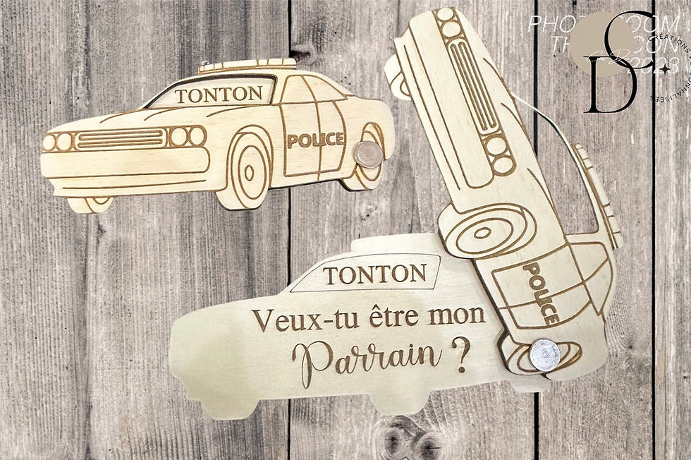 Thème " VOITURE POLICE " ( expédition sous 24/48H)