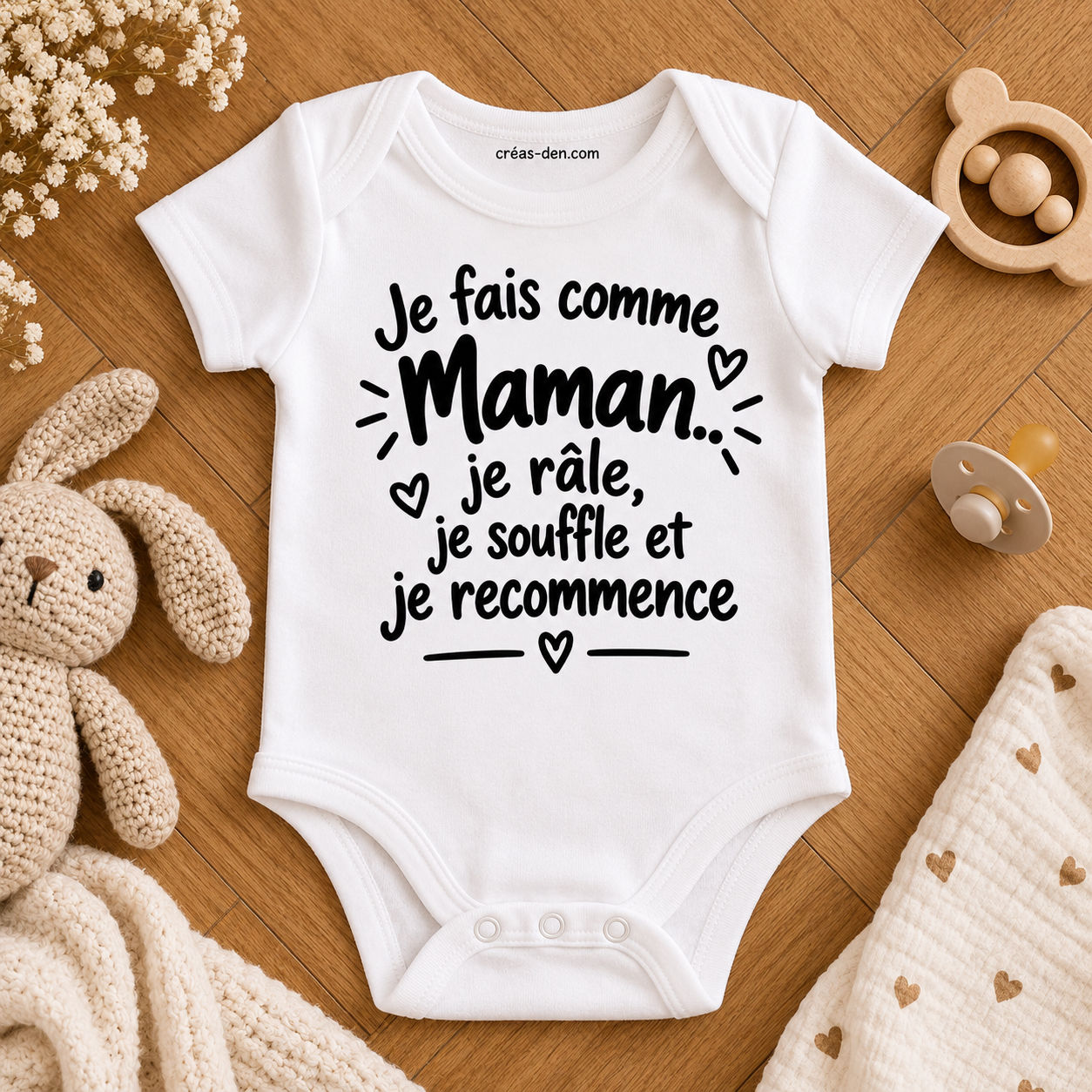 BODIE ou T-SHIRT enfant humour « comme maman  »