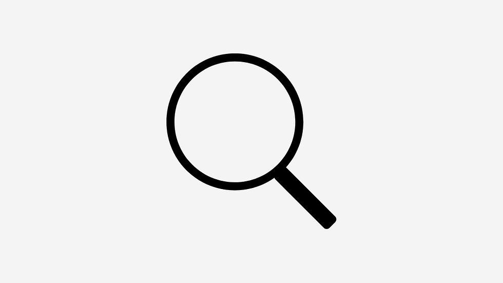 Line art magnifying glass icon representing search or SEO