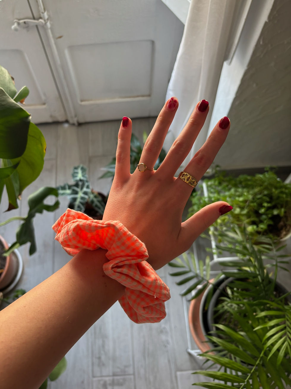 Miniatura: Scrunchie vichi naranja