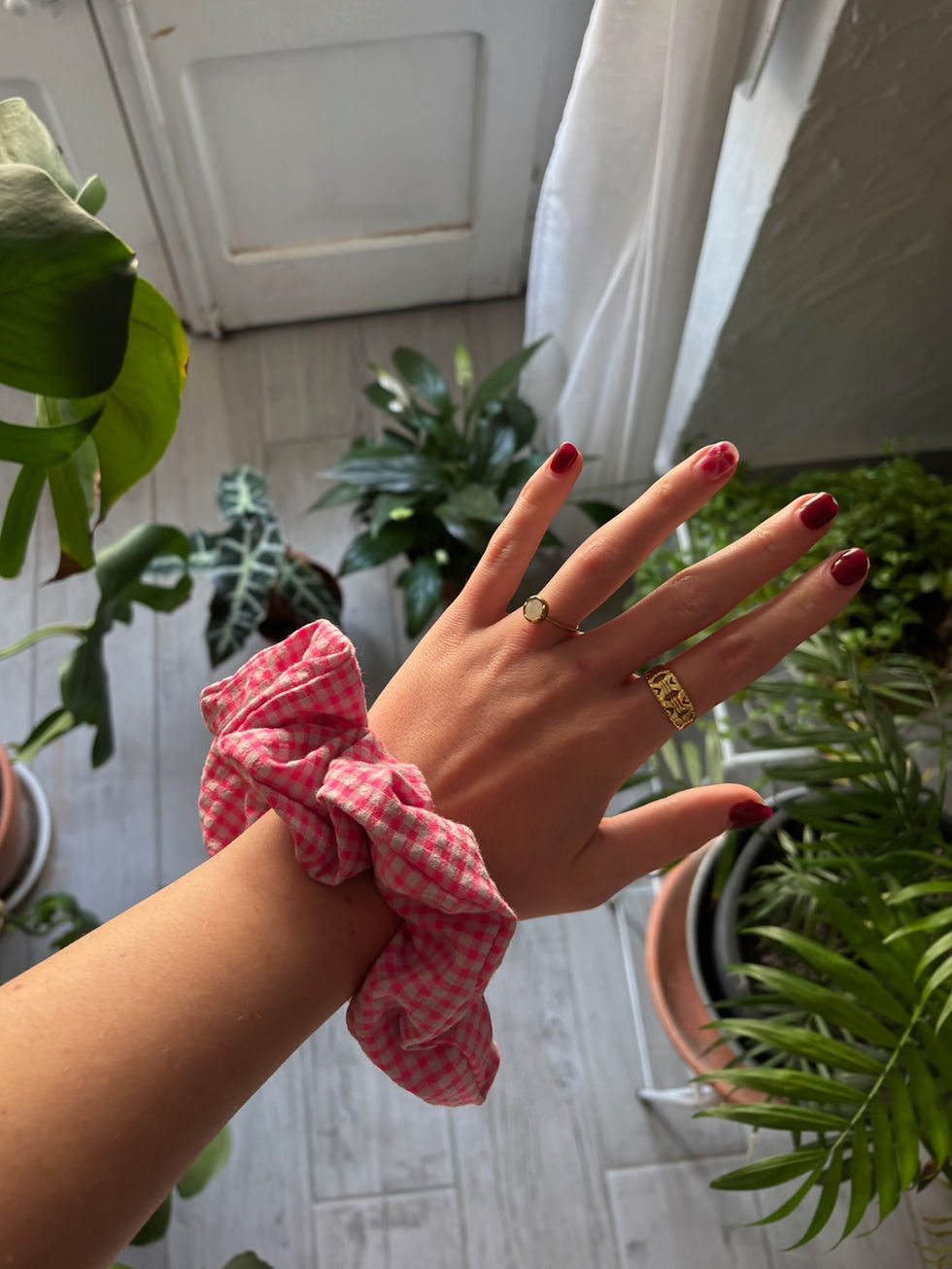 Miniatura: Scrunchie vichi rosa