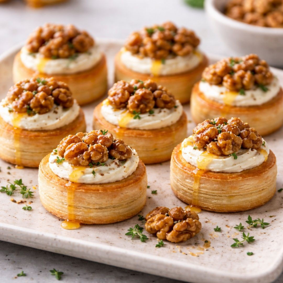 Goat Cheese, Honey & Caramelised Walnut Vol Au Vent