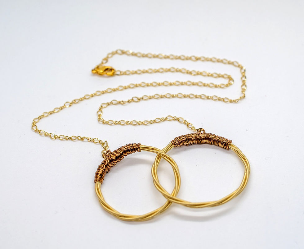 Thumbnail: A-String Guitar Necklace, 19" (GR015)