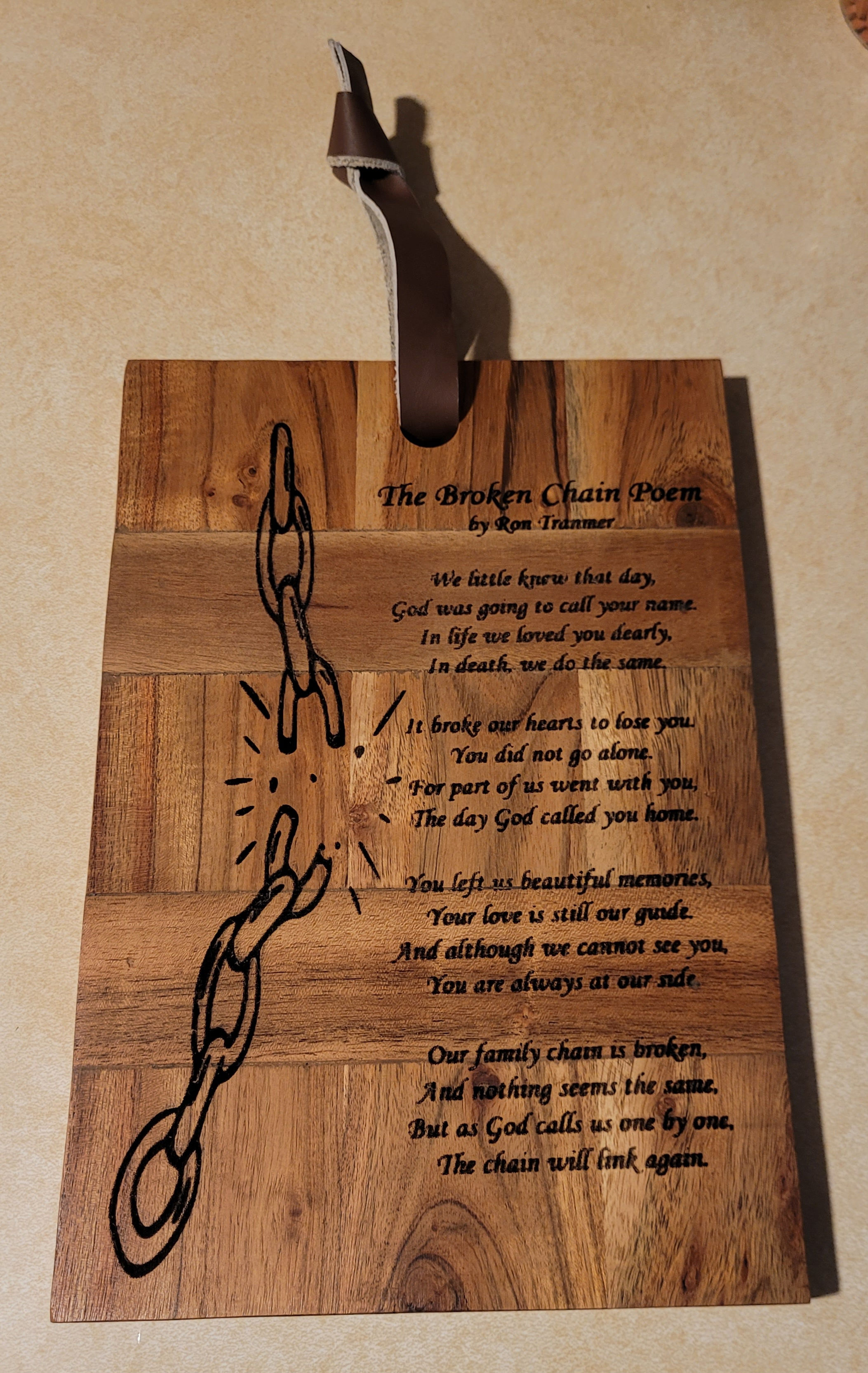The Broken Chain Poem Paddle Board