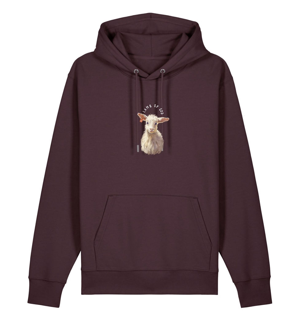 Minijatura: Majica s kapuljačom LAMB OF GOD, unisex majica, khaki / bordo