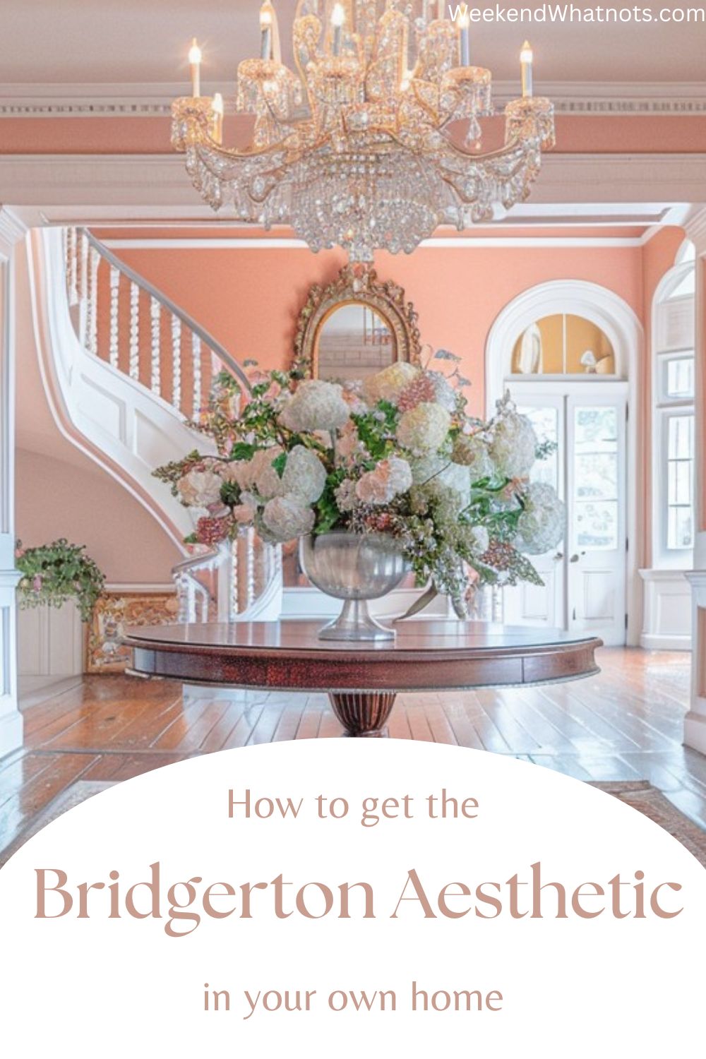 Grand Hallway with large floral arrangement under a large crystal chandelier