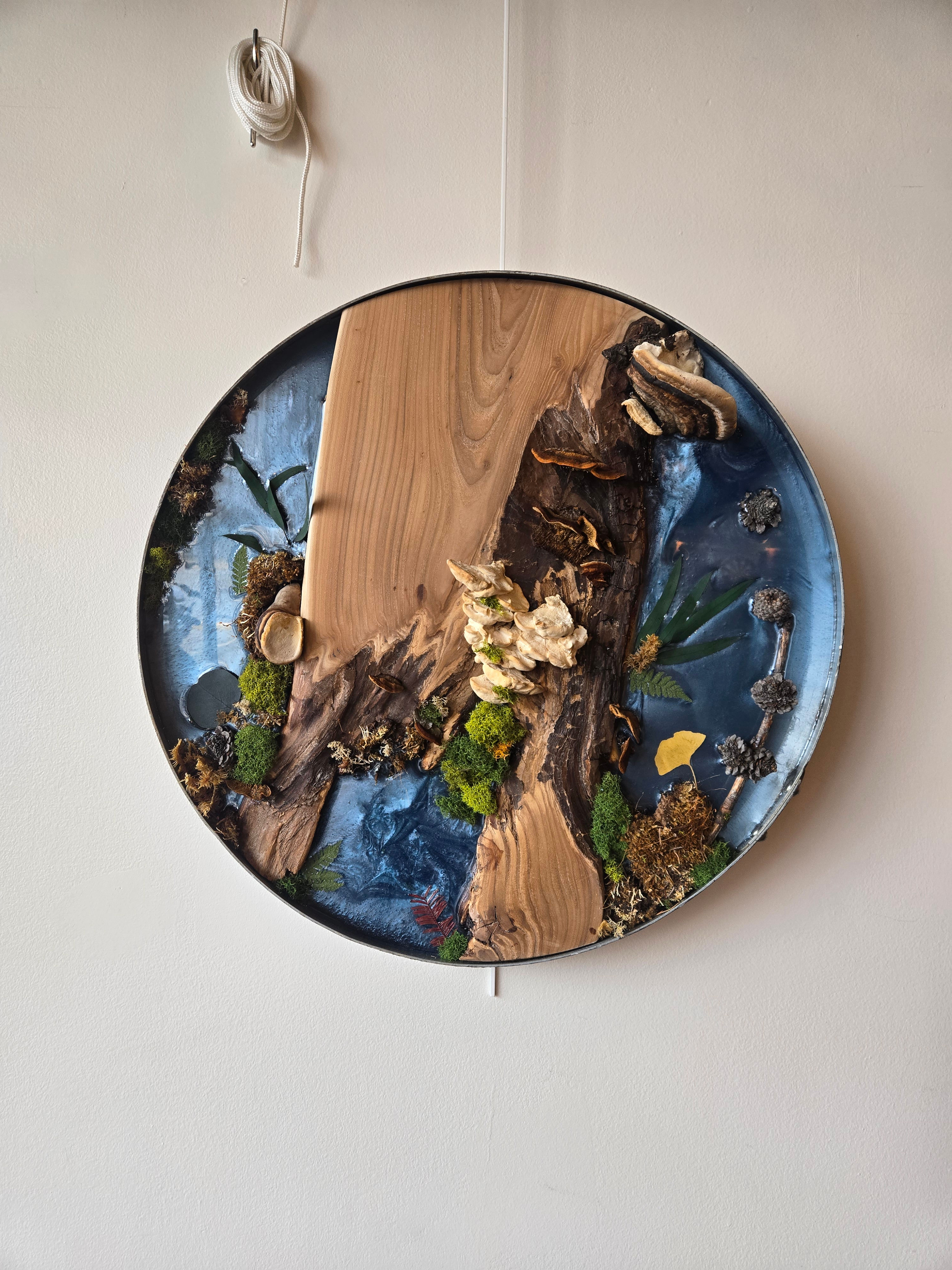 Into the Mist circle Resin Art