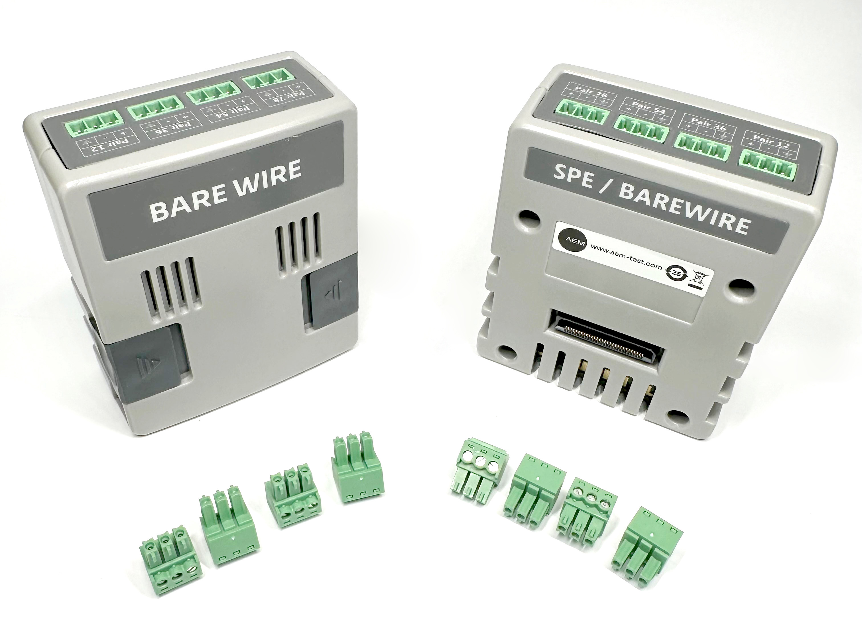 AEM Bare-Wire Test Adapter Pair with Wago Terminals (SPE)