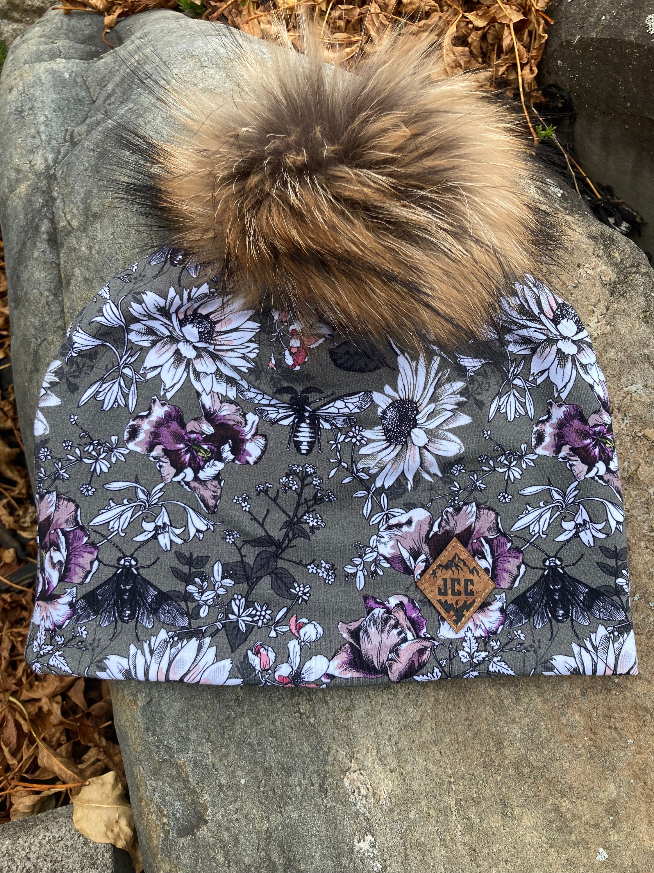 Tuque 3 saisons /Kaki fleurit