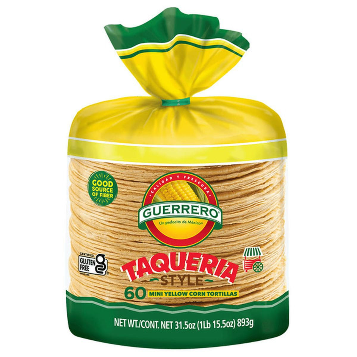Guerrero Taquera Mini Tortillas de Maíz Amarillo (60 ct / 31.5 oz)
