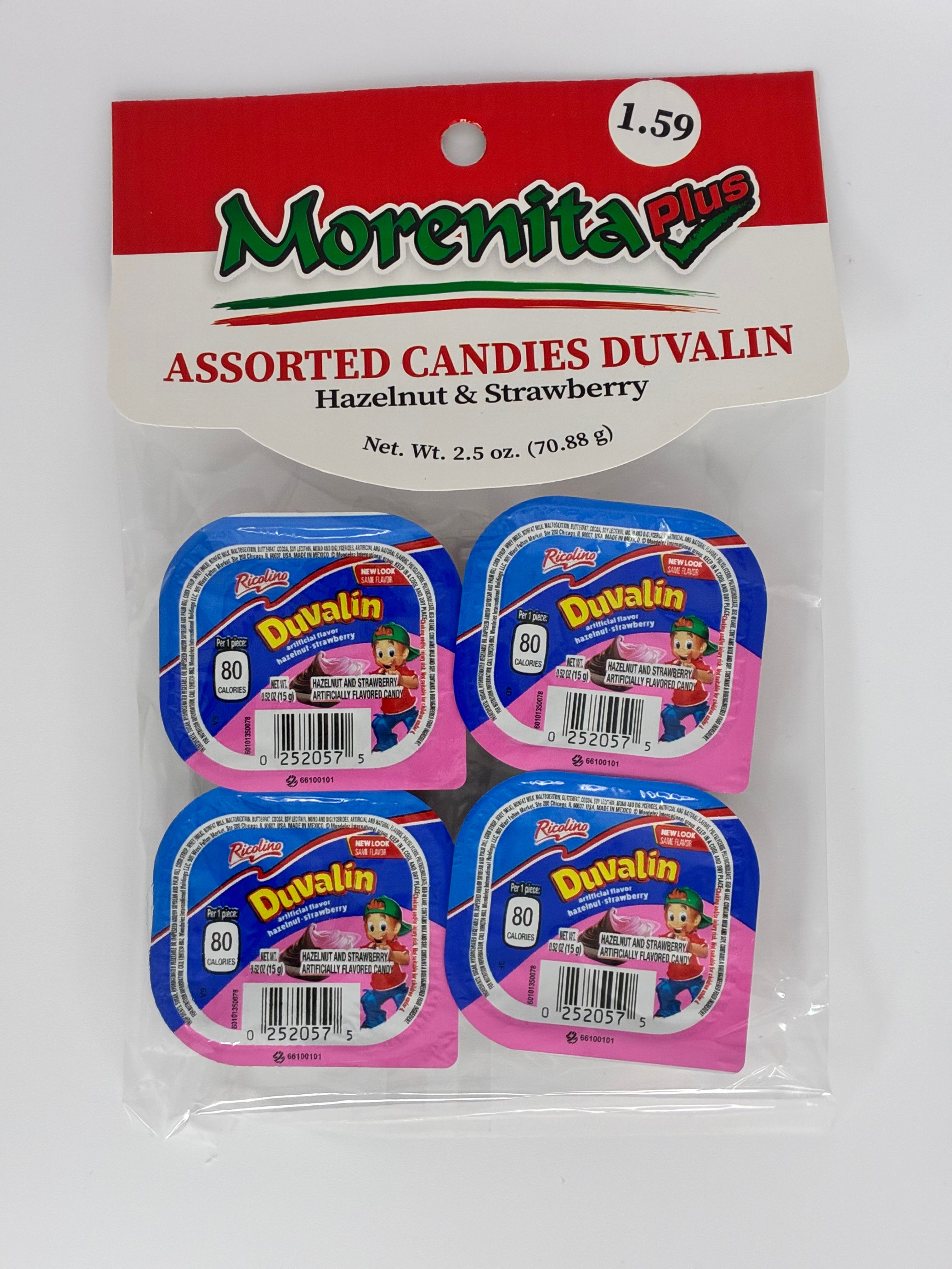 Morenita Plus Duvalín Avellana & Fresa –Pack 4 (2.5 oz)