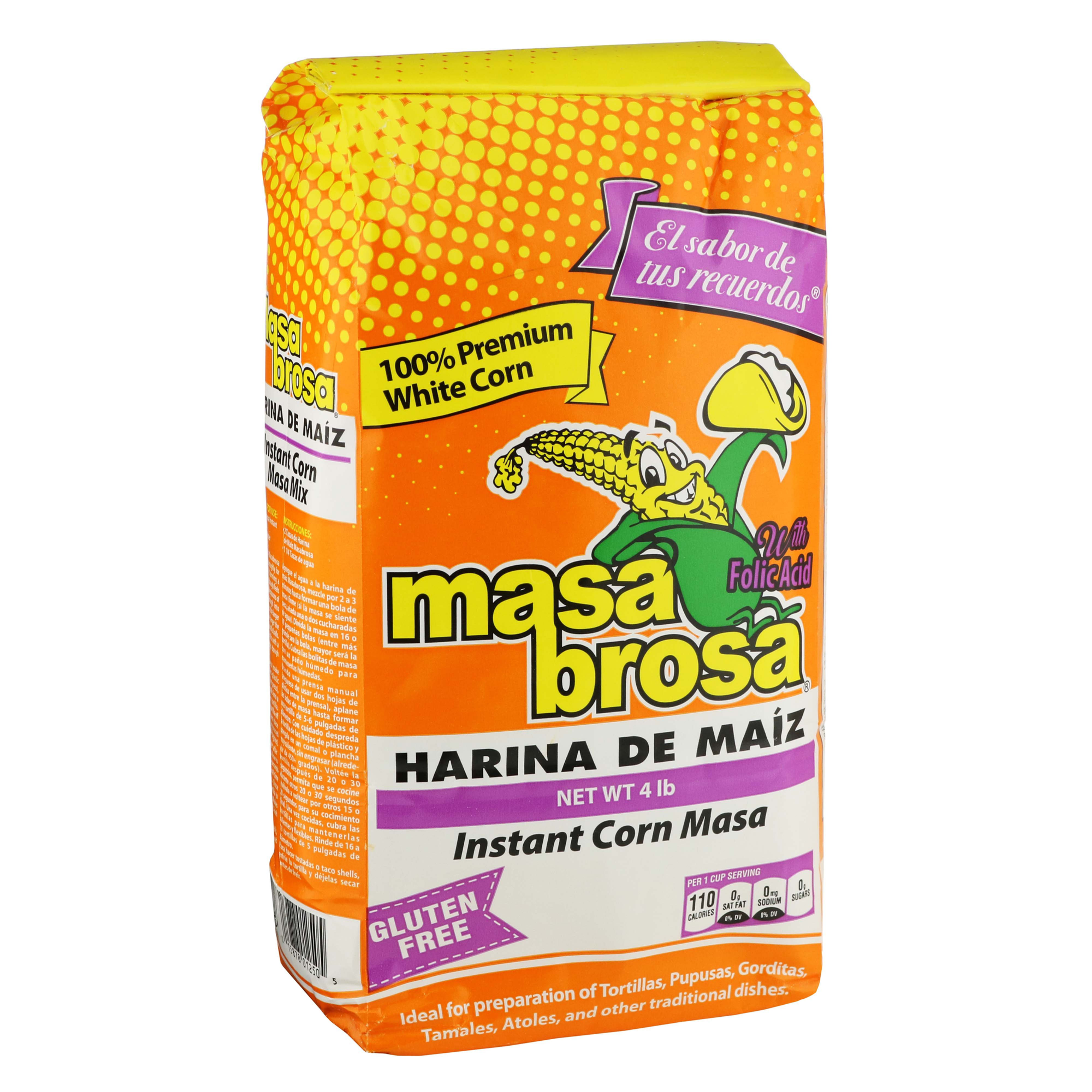 Masa Brosa Harina de Maíz Blanca - 4 lb (64 oz / 1.81 kg)