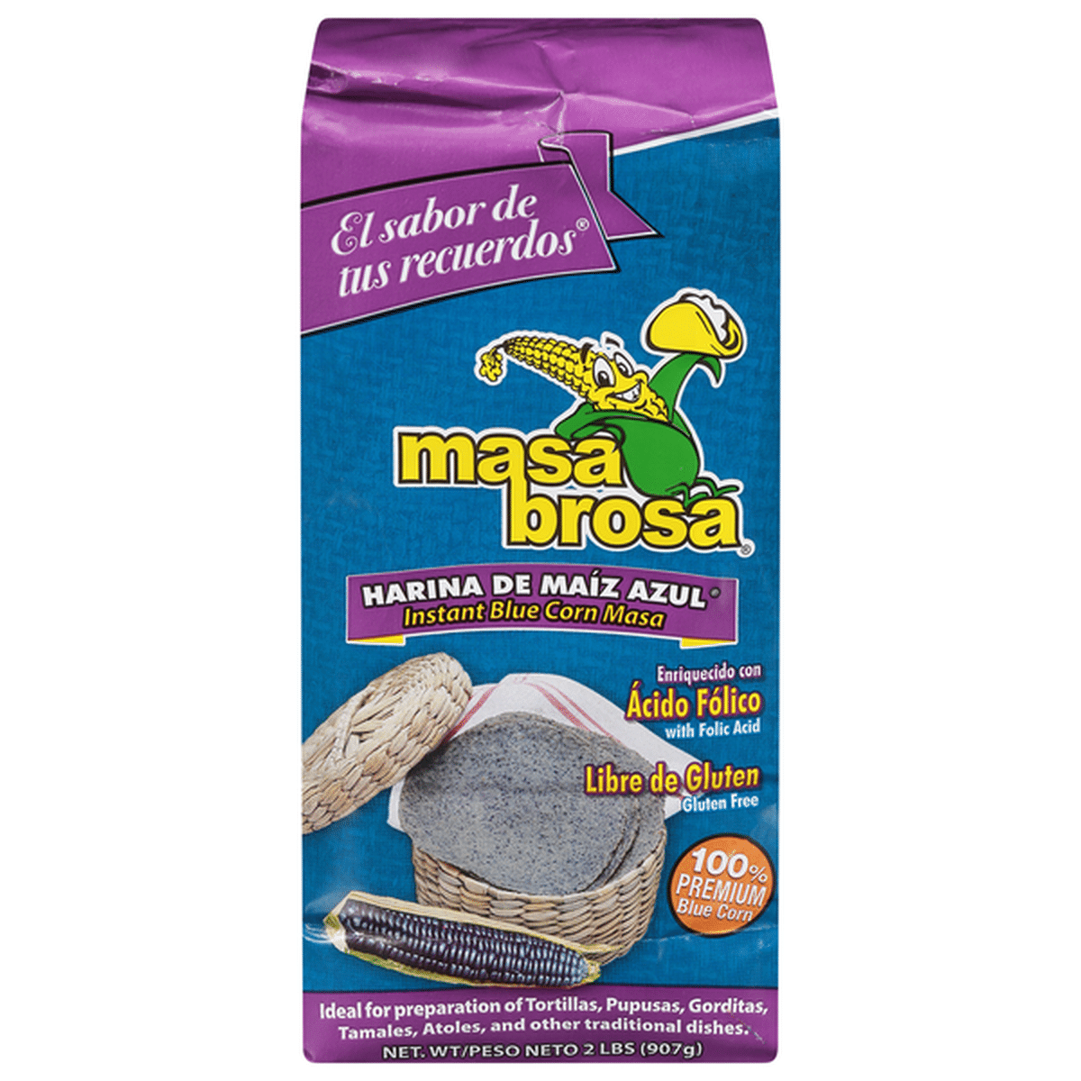 Masa Brosa Harina de Maíz Azul – 2 lb (907 g)