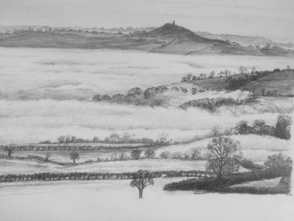 Glastonbury Tor in the mist