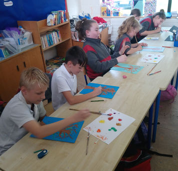 Pointillism in 5th class