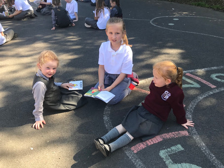 Reading Buddies blossoming in the sun😀