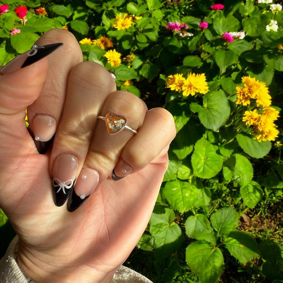 Thumbnail: Orange heart ring