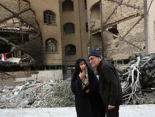 Aspecto de la destrucción tras los ataques de febrero en Irán. / Fuente: Avash.