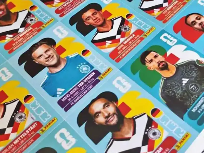 Plantilla pirata que se vende en Ciudad de México del álbum Panini. 