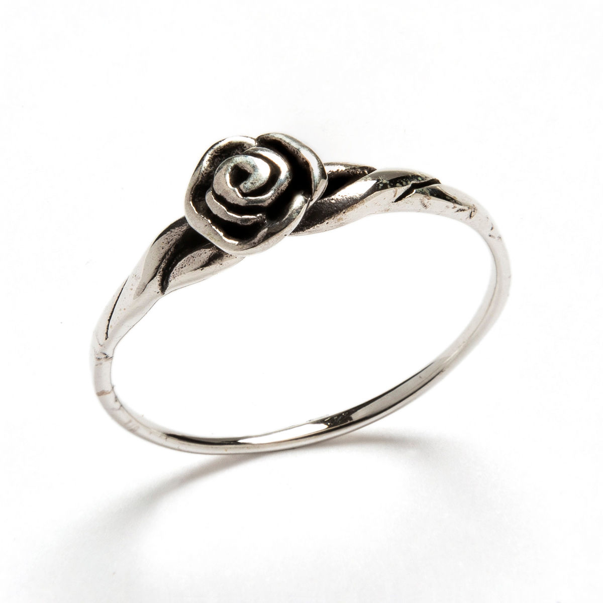 Anillo Rosa Minimalista en Plata de Ley 925