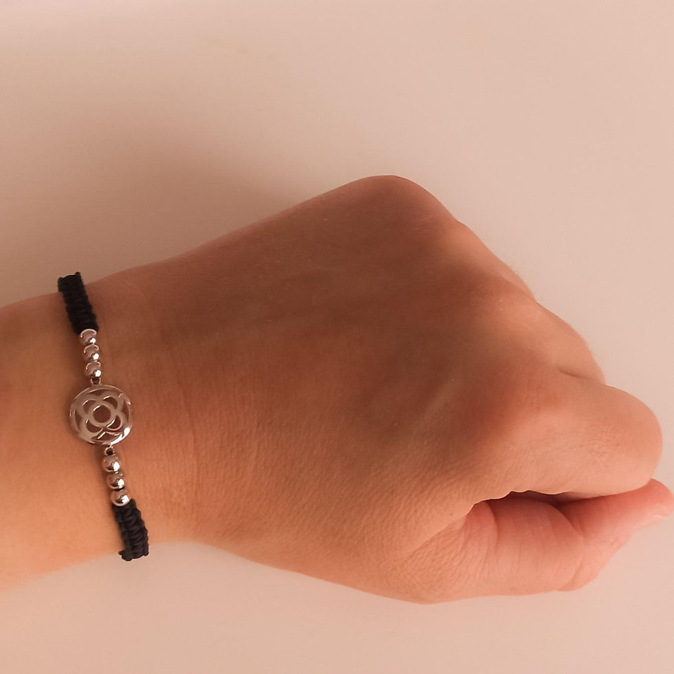 Miniatura: Pulsera de Macrame del Panot, la flor de Barelona (Plata 925)