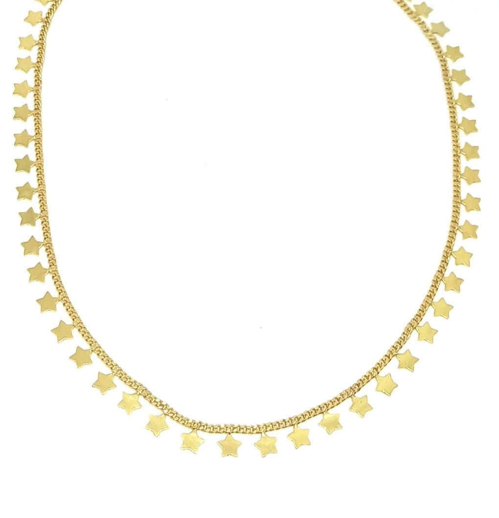 Collar de Estrellitas (Plata 925 con Baño Oro)