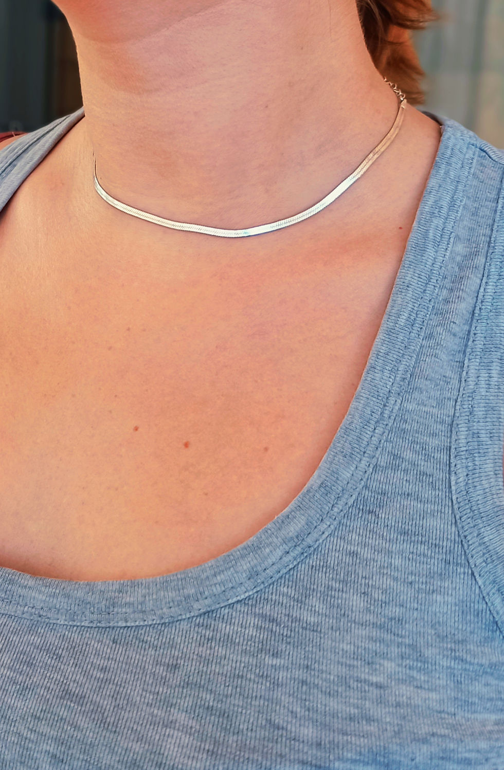Miniatura: Choker Snake 3mm :Plata 925 /Baño Oro