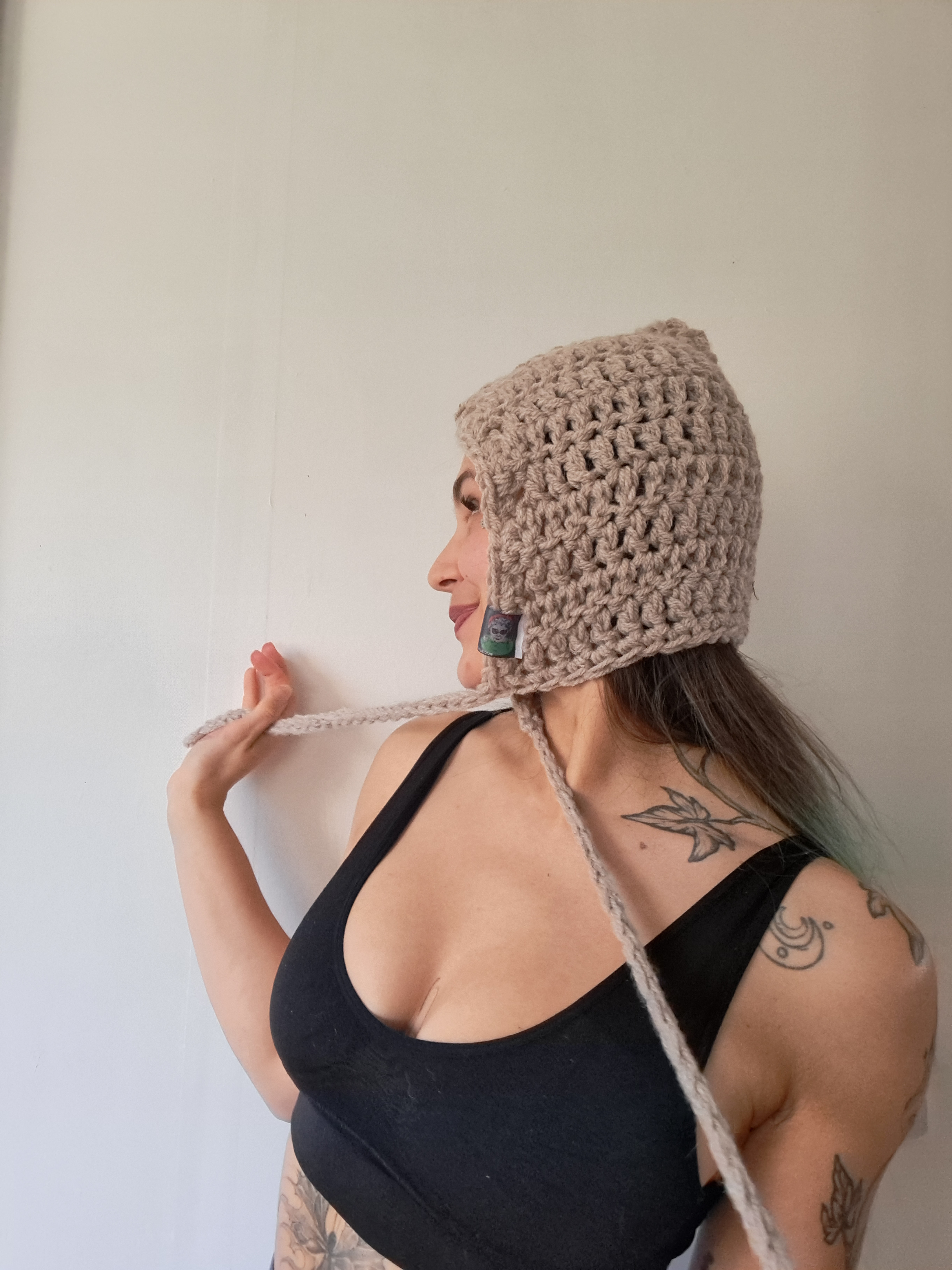 Beige Gnome Bonnet