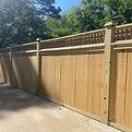 Custom privacy fence with lattice