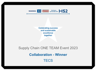 TECS Rewarded Supply Chain ONE TEAM Event 2023 Collaboration Winner!
