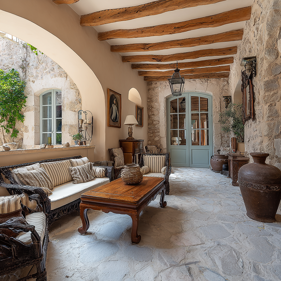 inside of living space in a villa