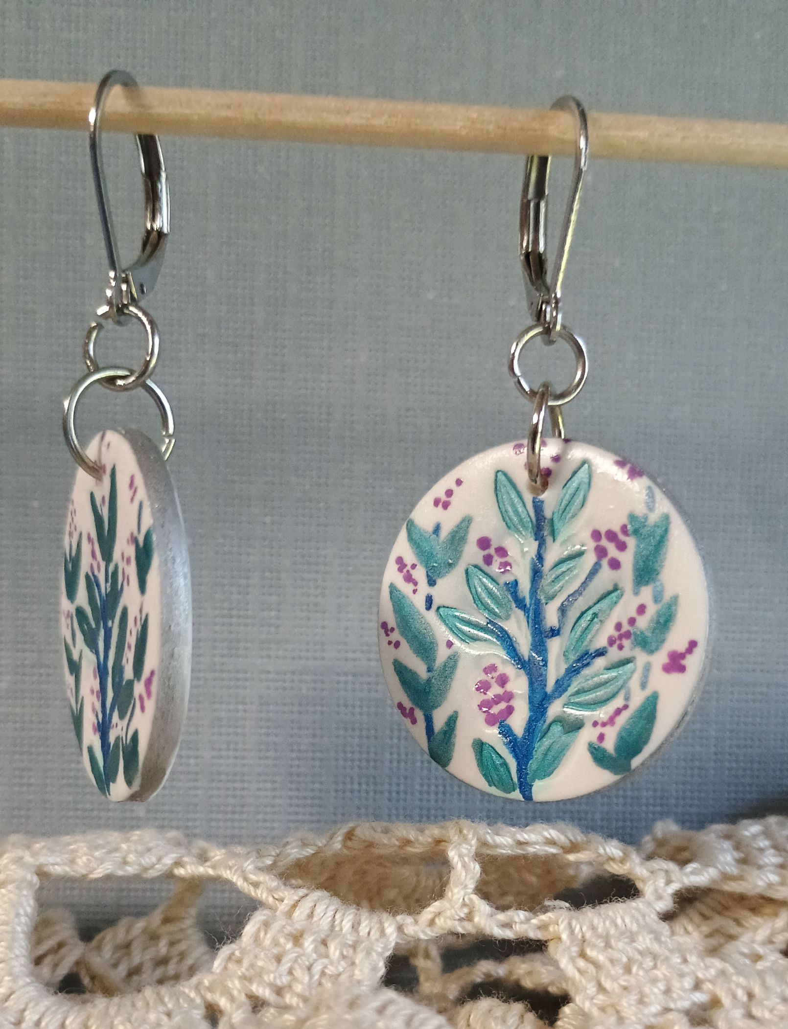 Silvery Blue Floral