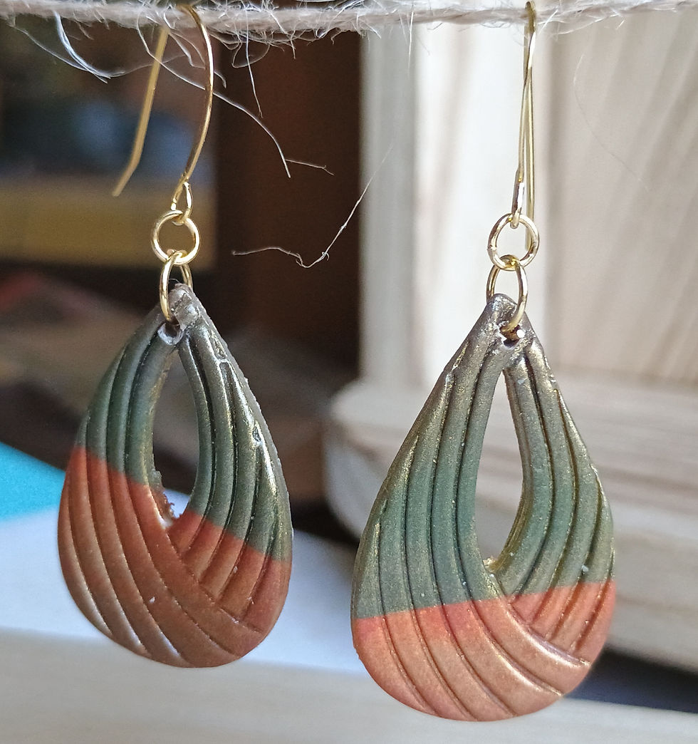 Thumbnail: Fall tear drop on 18 K gold plated sterling