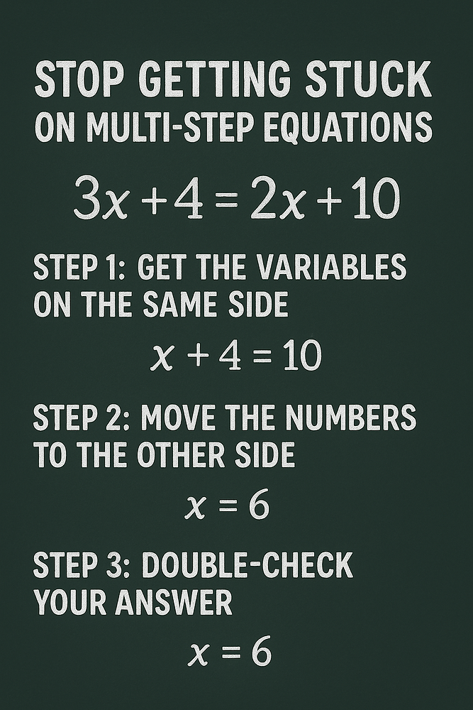 How to Solve Multi-Step Equations with Variables on Both Sides | Simple ...