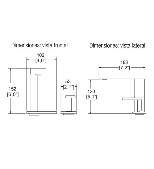 Miniatura: Monomando para lavabo Scala Ébano E-948-EB