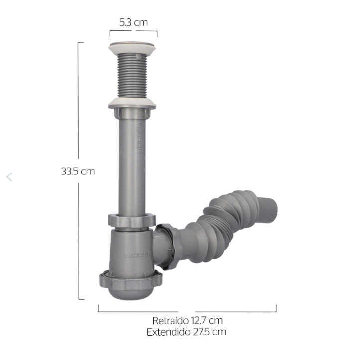 Miniatura: Céspol flexible gris con bote chico y rejilla de acero inoxidable 3711G