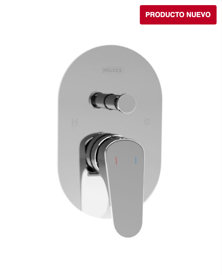 Monomando para regadera o tina con desviador Potenza POT-201