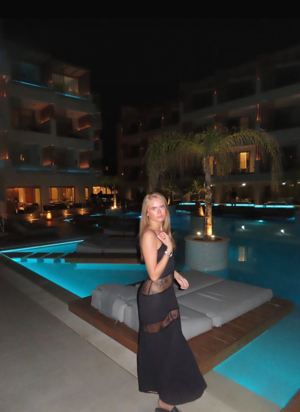 Thumbnail: Luciana Latina Black Lace Maxi Dress