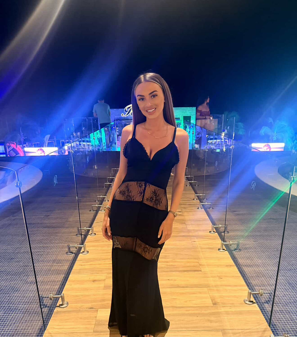 Thumbnail: Luciana Latina Black Lace Maxi Dress