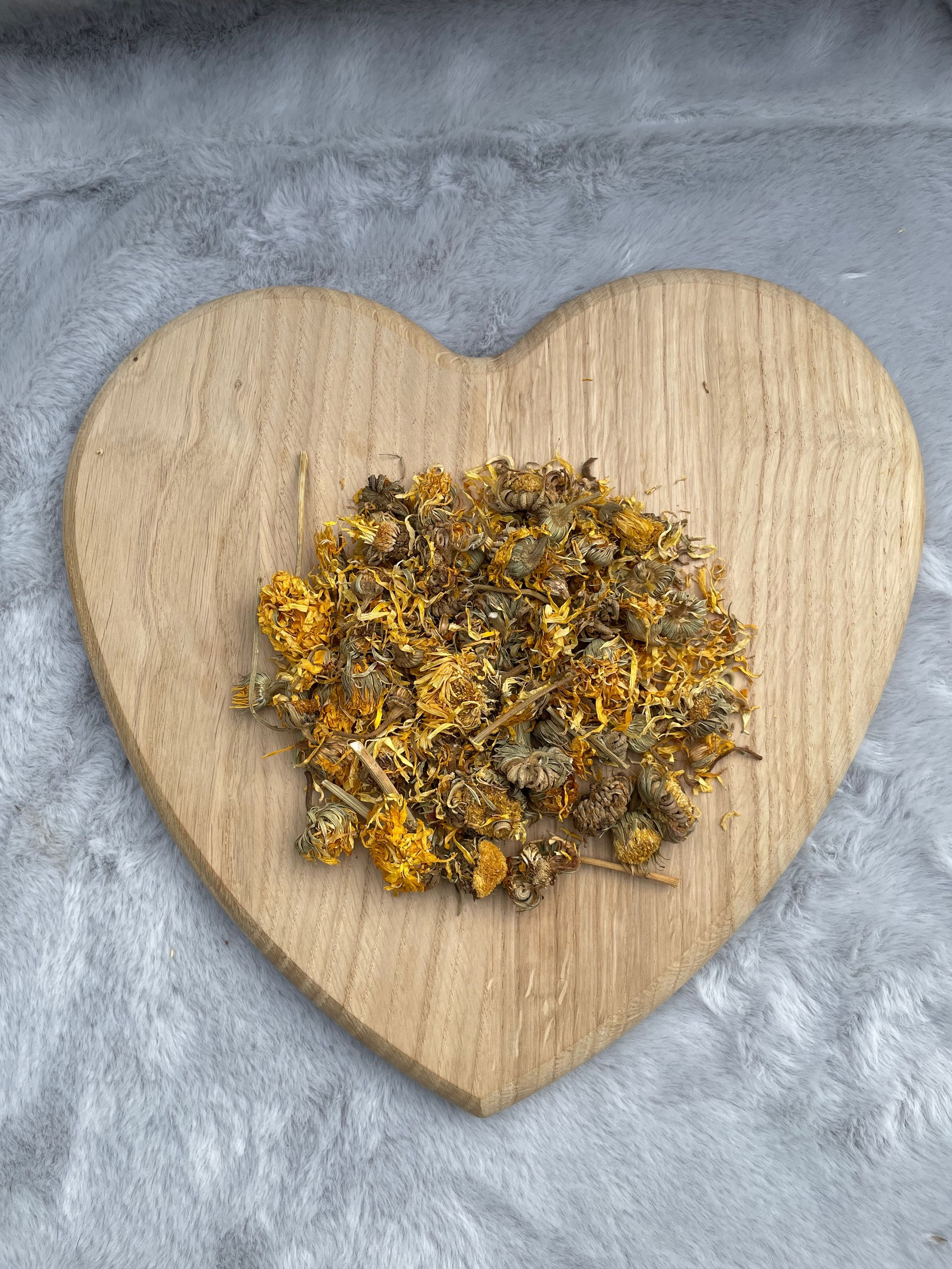 small animal dried marigold flowers