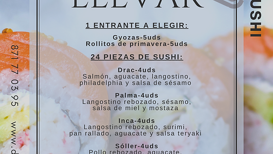 Combo 3 - 1 entrante + 24 piezas de sushi