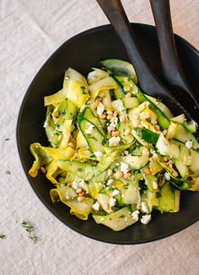SUMMER SQUASH SALAD WITH LEMON CITRONETTE